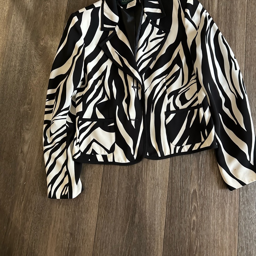 Zebra print dressy jacket